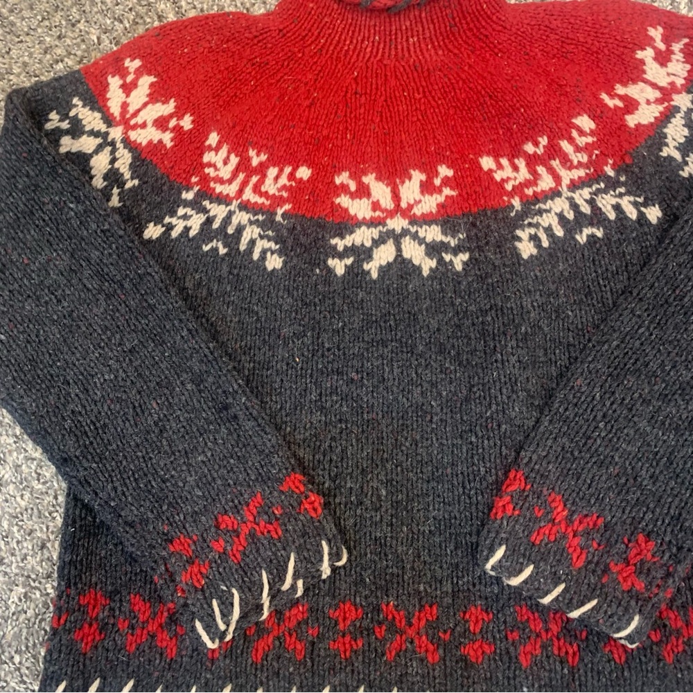 Woolrich Vintage Wool Chunky Mock Neck Nordic Sweater - Picture 11 of 11